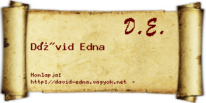 Dávid Edna névjegykártya